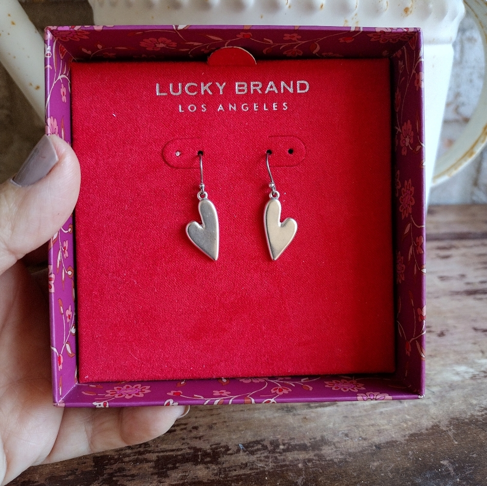 Lucky Brand heart earrings